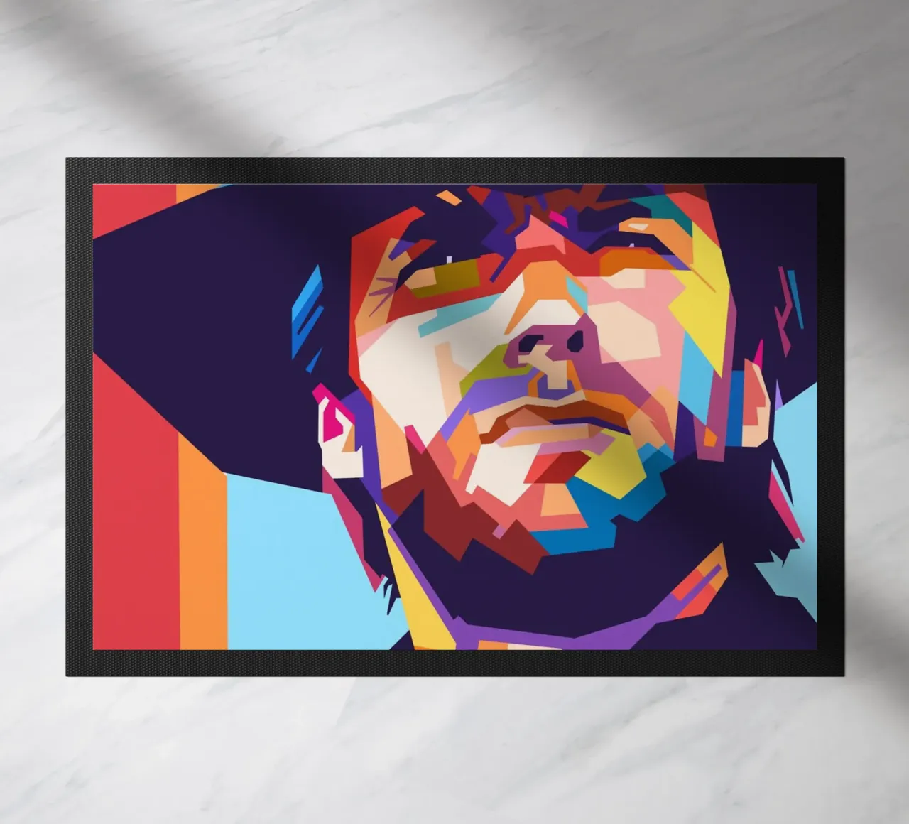 Clint Eastwood über den WPAP-Kunststil Fußmatte von Hantamrata