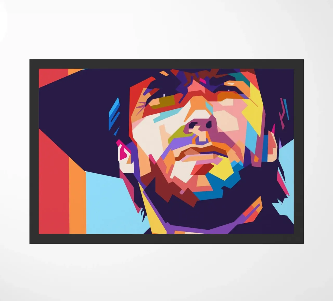 Clint Eastwood über den WPAP-Kunststil Fußmatte von Hantamrata