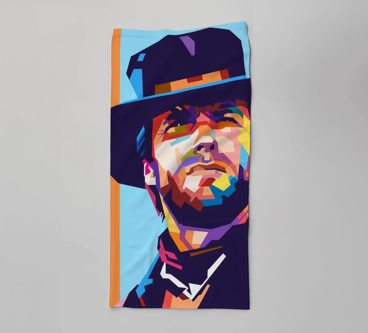 Clint Eastwood sullo stile artistico di WPAP asciugamano da bagno da Hantamrata