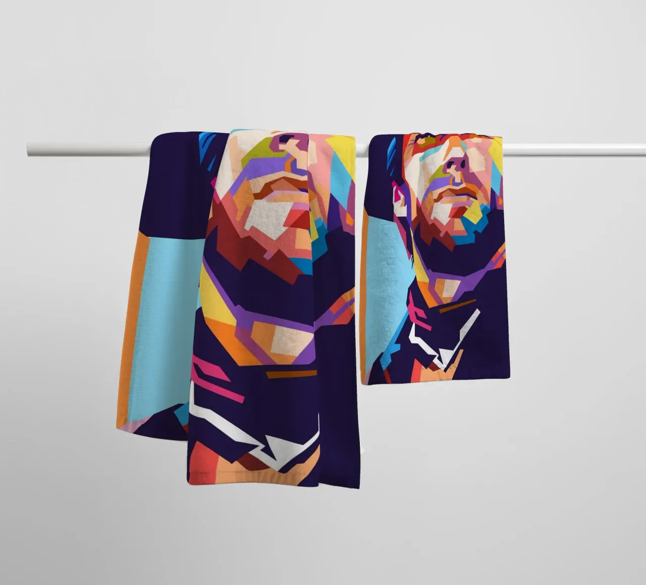 Clint Eastwood on WPAP art style towel by Hantamrata