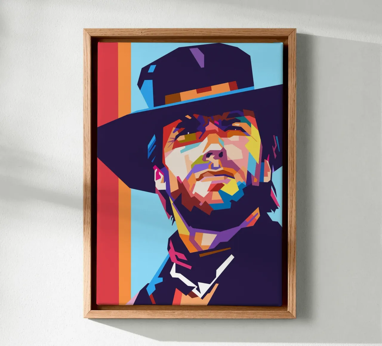 Clint Eastwood on WPAP art style canvas by Hantamrata