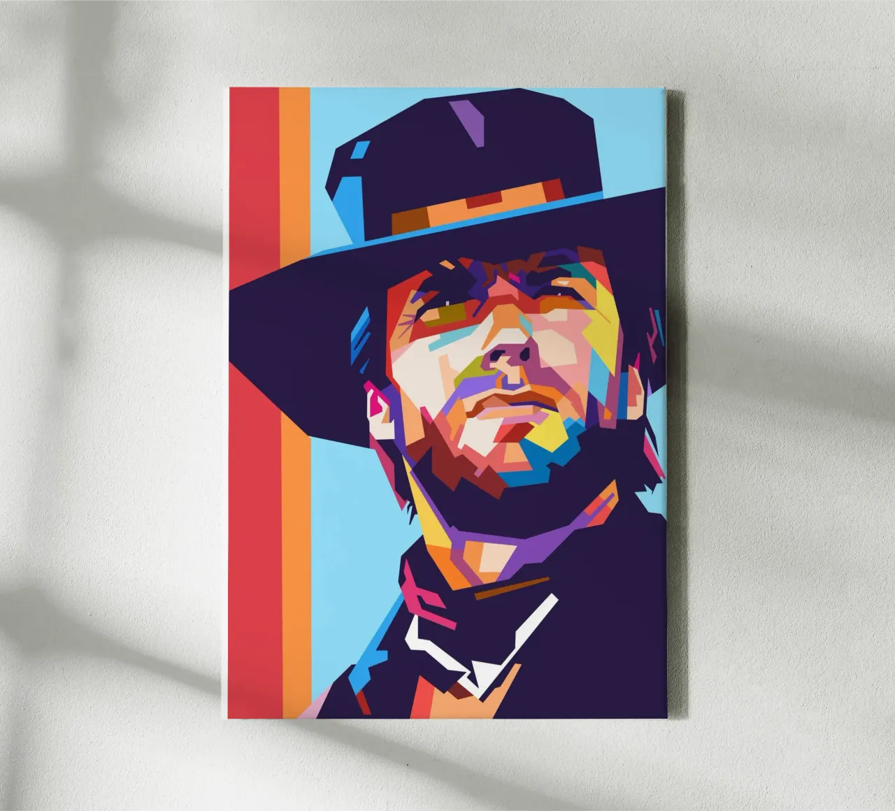 Clint Eastwood on WPAP art style canvas by Hantamrata