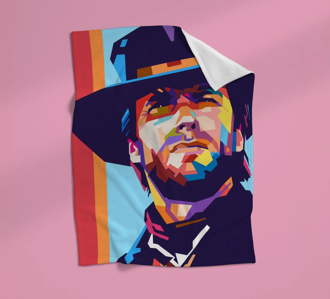 Clint Eastwood sullo stile artistico di WPAP coperta in pile da Hantamrata