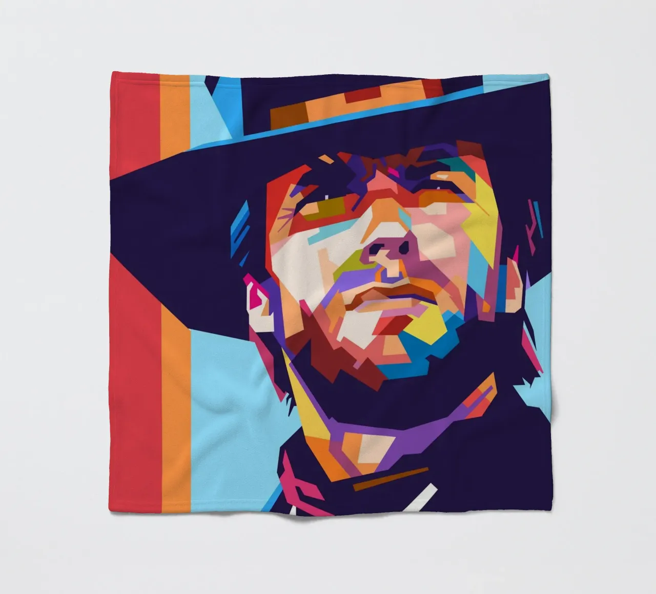 Clint Eastwood sobre el estilo artístico de WPAP manta de franela de Hantamrata