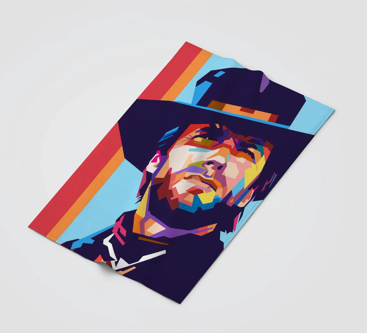 Clint Eastwood sullo stile artistico di WPAP coperta in pile da Hantamrata