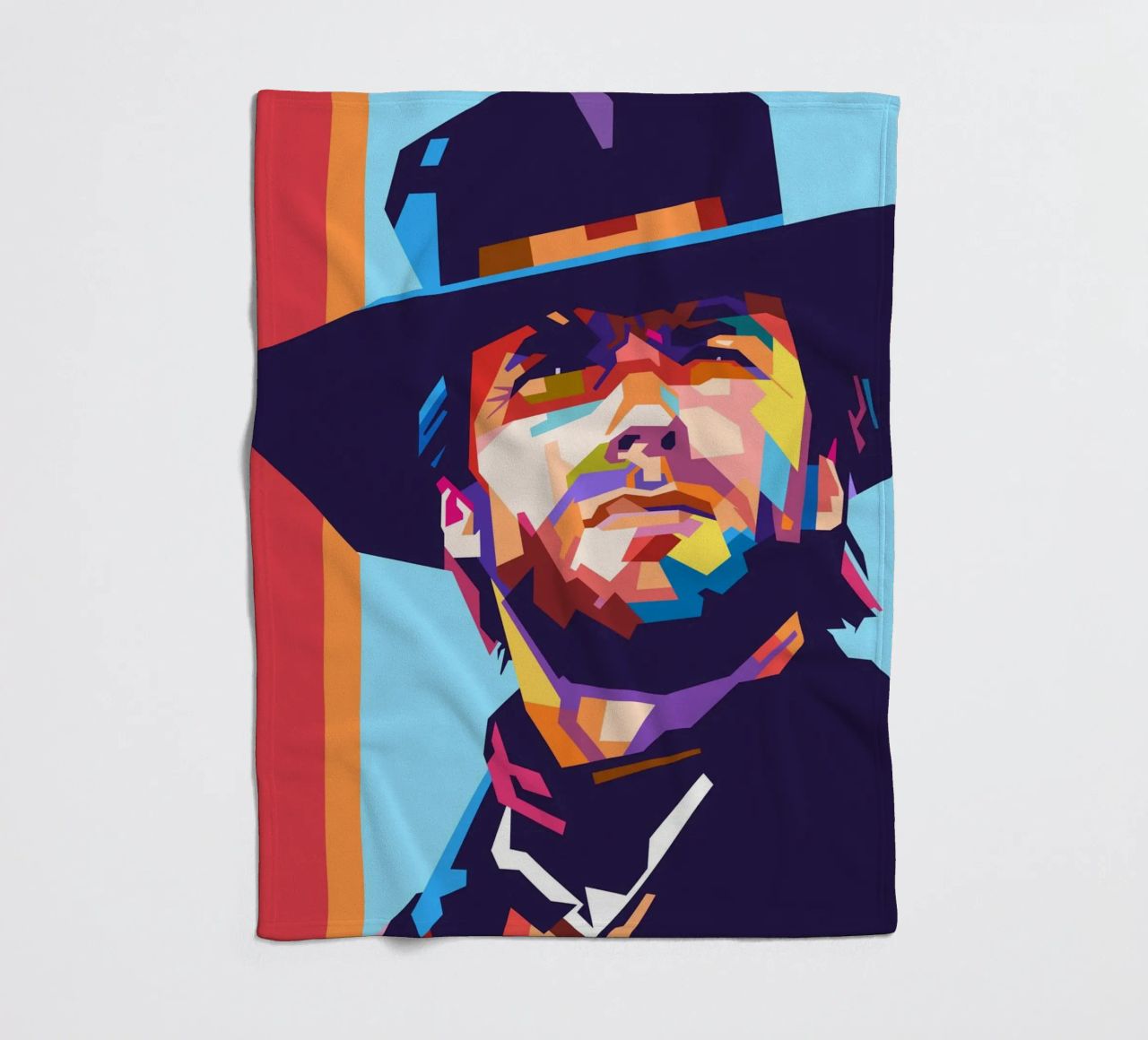 Clint Eastwood sullo stile artistico di WPAP coperta in pile da Hantamrata