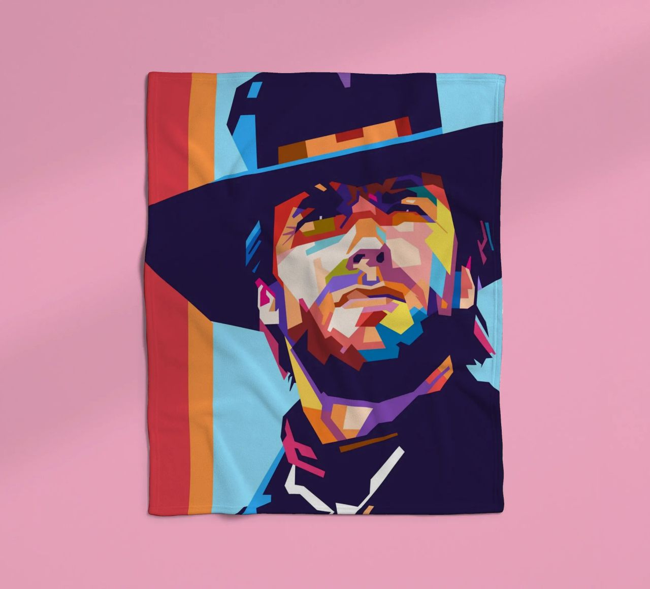 Clint Eastwood sullo stile artistico di WPAP coperta in pile da Hantamrata