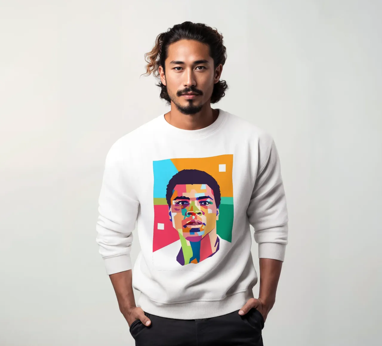 Ritratto pop art di Muhammad Ali felpa da Hantamrata