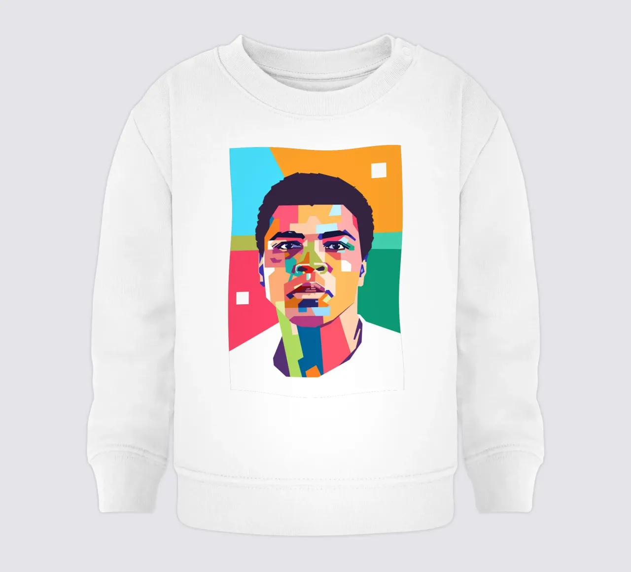 Ritratto pop art di Muhammad Ali felpa neonato da Hantamrata