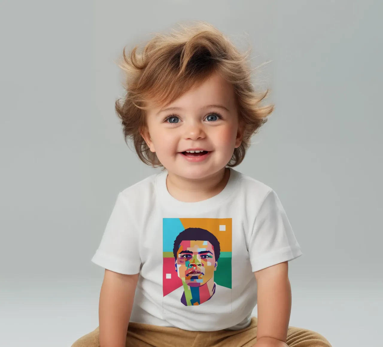 Ritratto pop art di Muhammad Ali maglietta neonato da Hantamrata