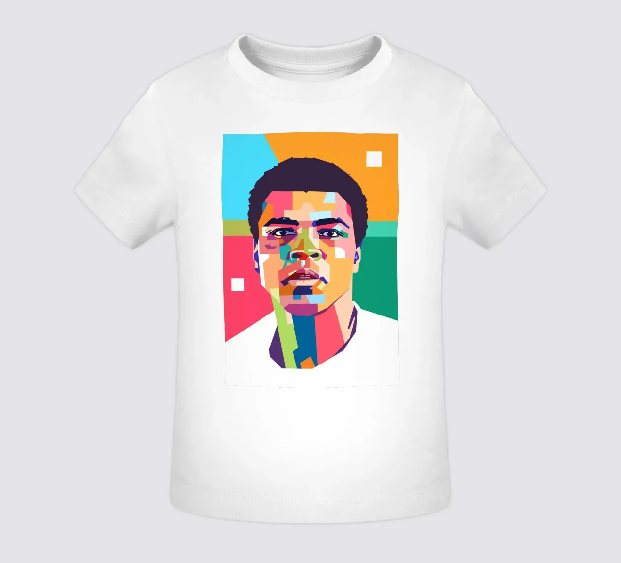 Ritratto pop art di Muhammad Ali maglietta neonato da Hantamrata