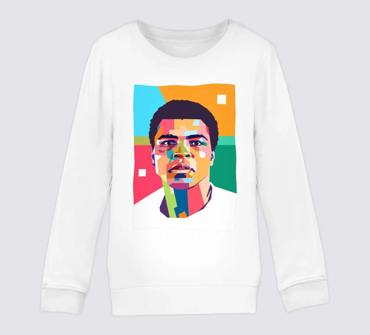 Ritratto pop art di Muhammad Ali felpa bambino da Hantamrata