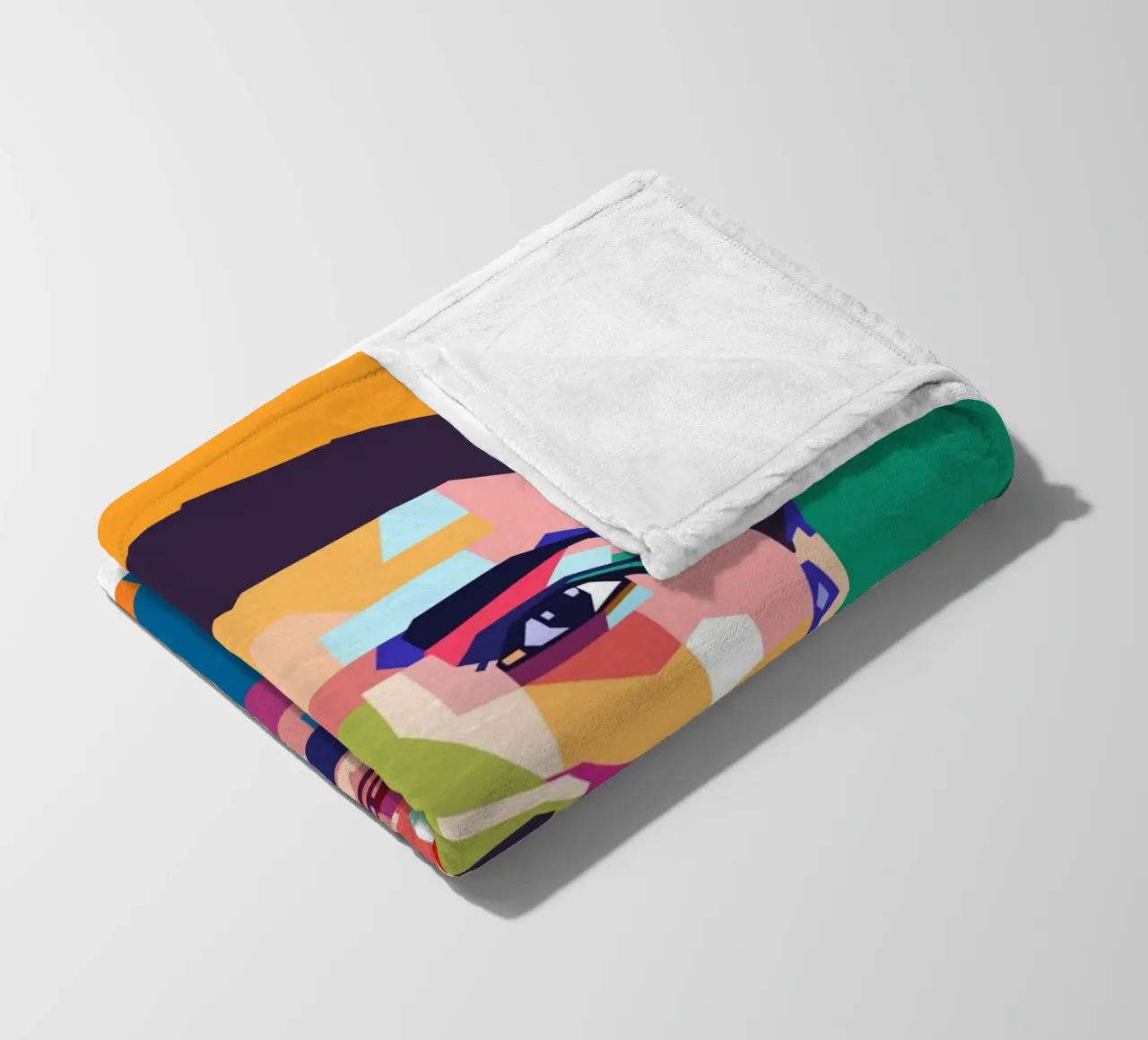 Ritratto pop art di Muhammad Ali coperta in pile da Hantamrata