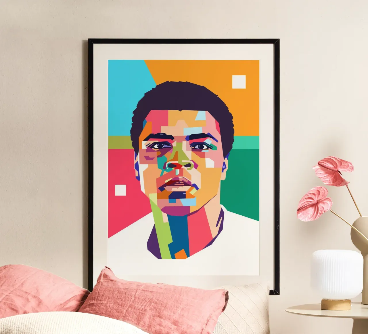 Muhammad Ali Pop Art Porträt Hahnemühle von Hantamrata