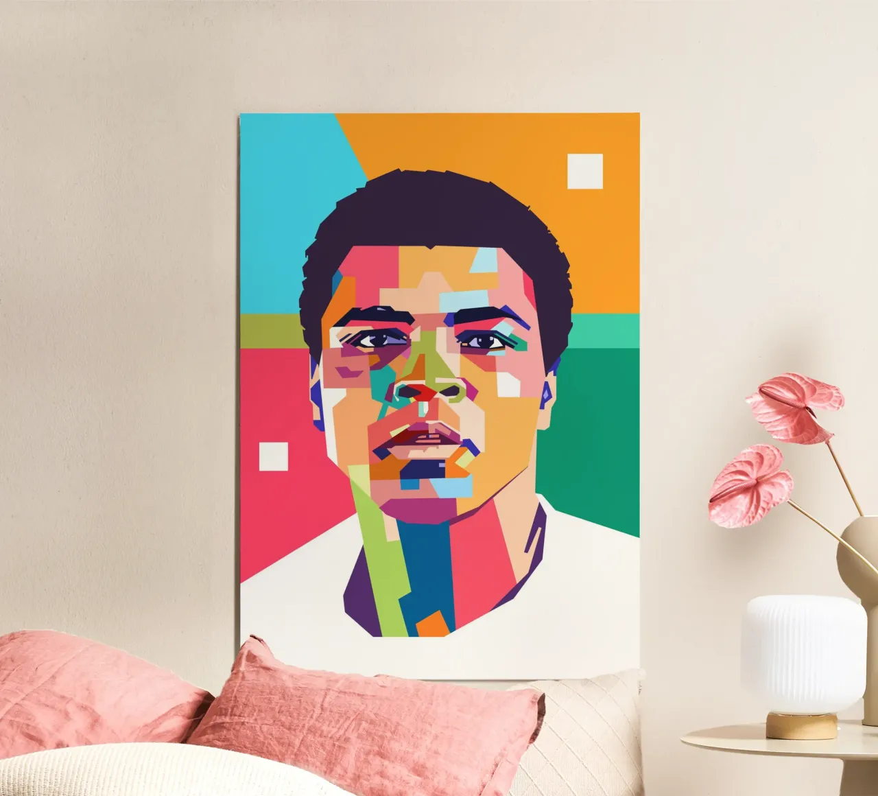 Muhammad Ali Pop Art Porträt Hahnemühle von Hantamrata