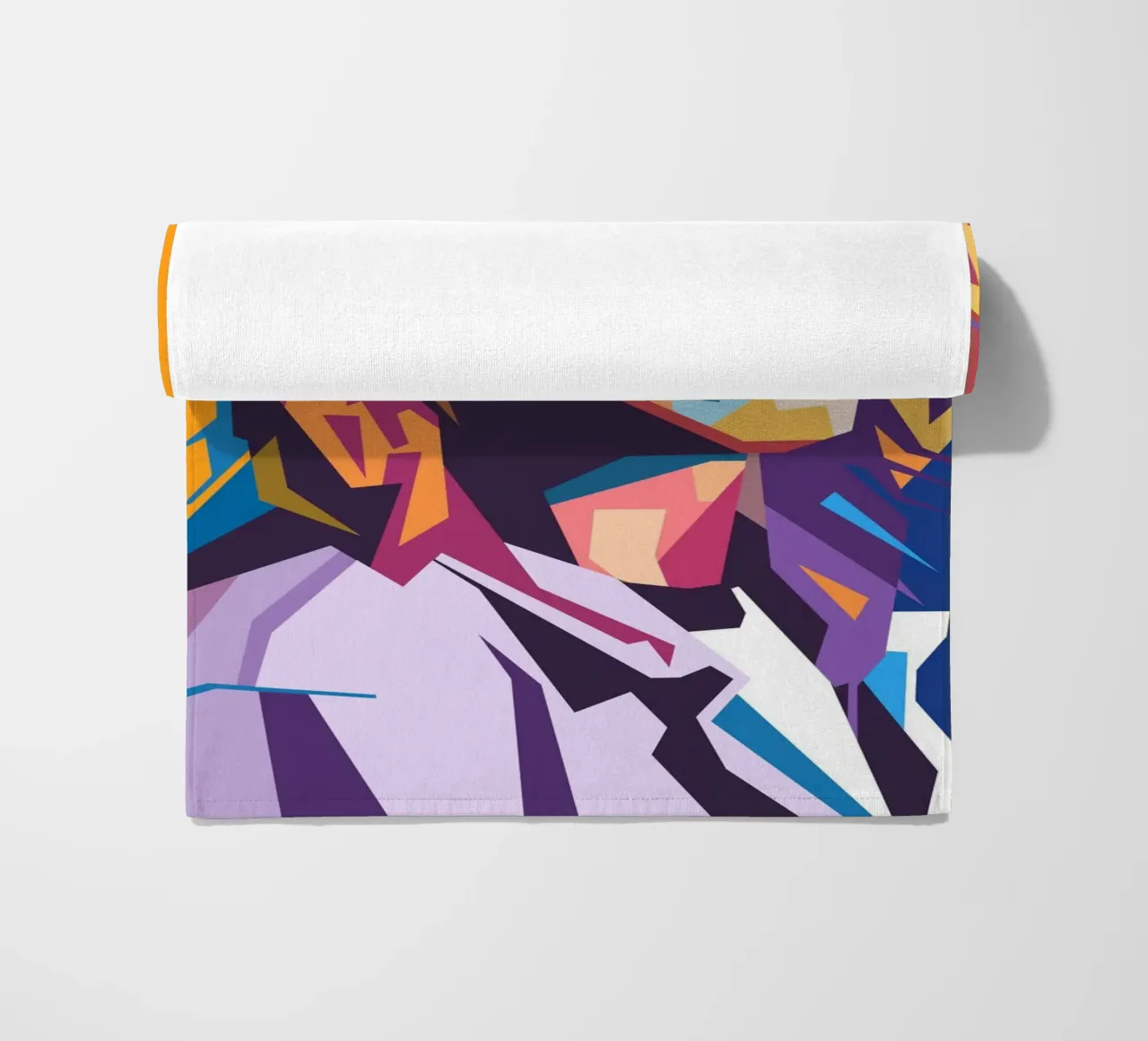 Bruce Dickinson on WPAP art portrait beach towel by Hantamrata