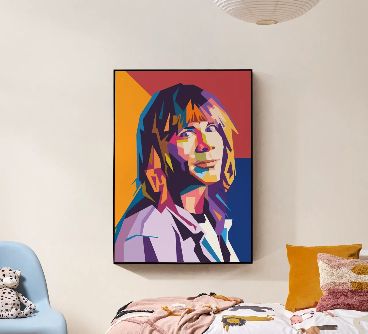 Bruce Dickinson on WPAP art portrait acrylic glass by Hantamrata