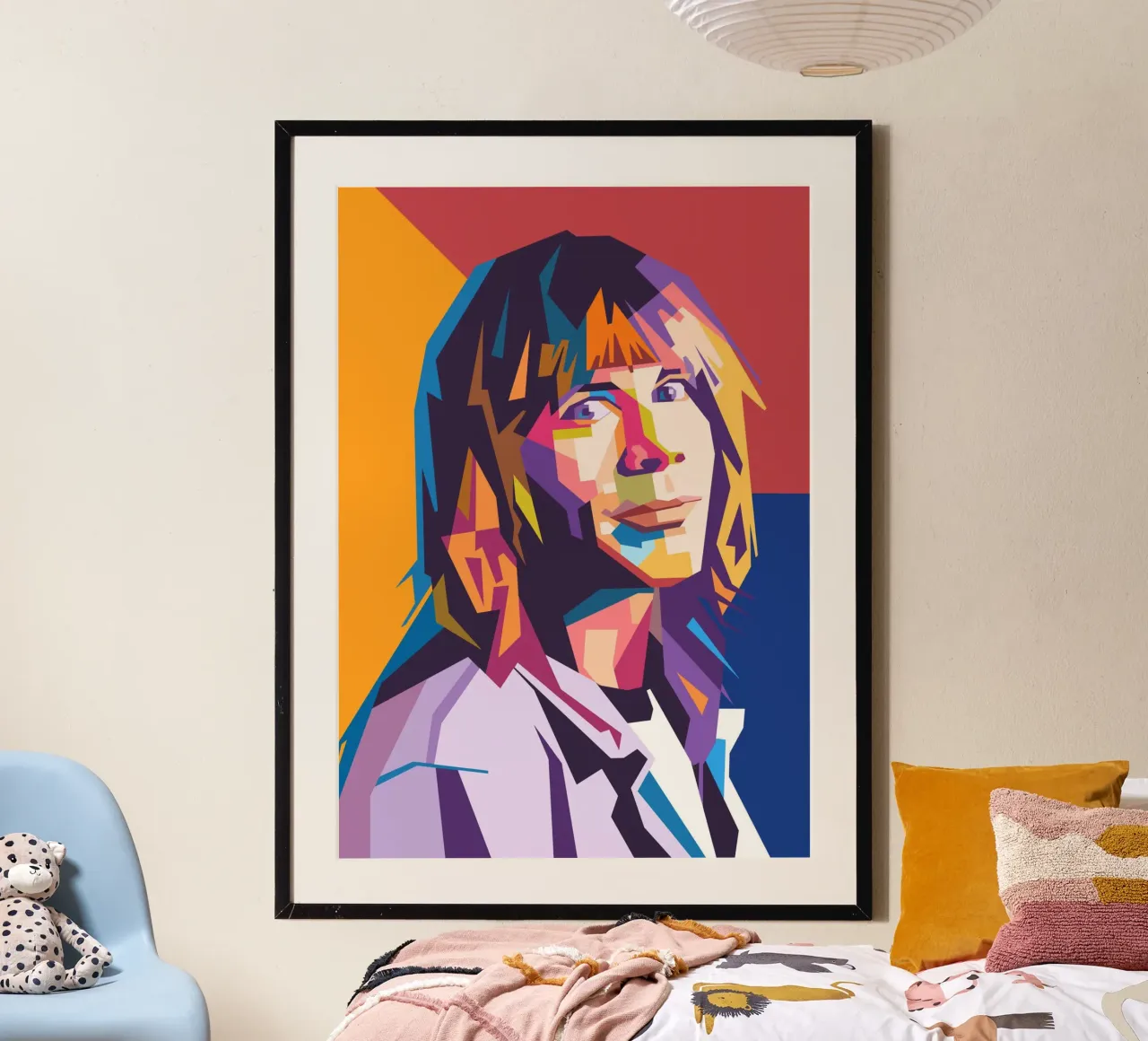 Bruce Dickinson on WPAP art portrait hahnemühle by Hantamrata