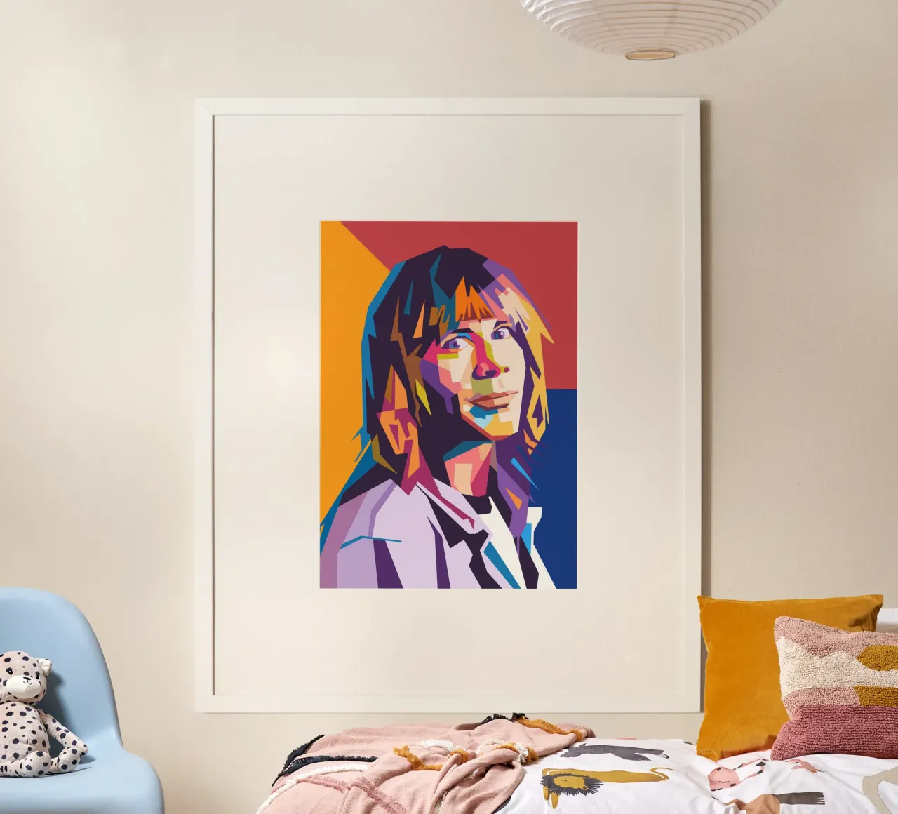 Bruce Dickinson on WPAP art portrait hahnemühle by Hantamrata