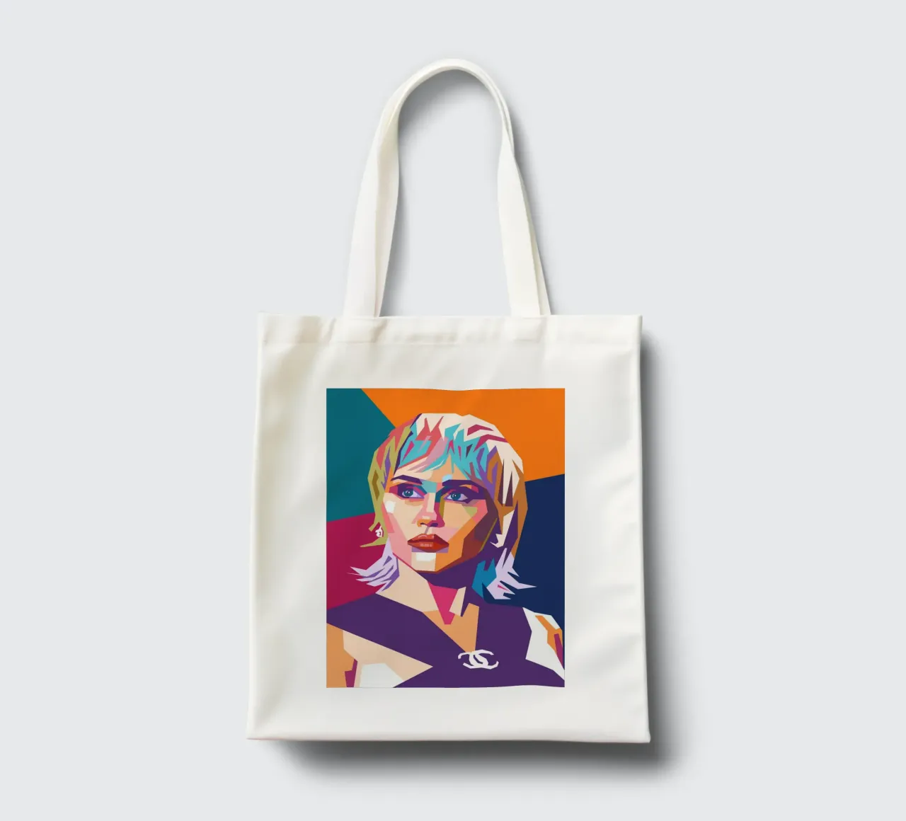 Miley Cyrus sullo stile artistico di WPAP borsa in juta da Hantamrata