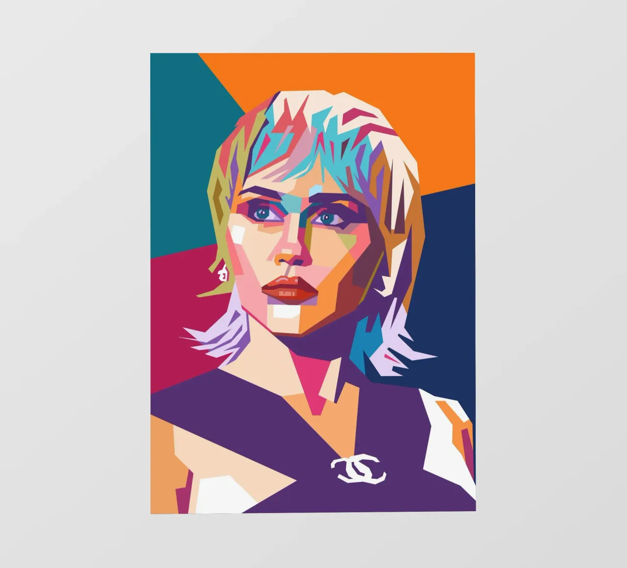 Miley Cyrus sullo stile artistico di WPAP pellicola backlit da Hantamrata
