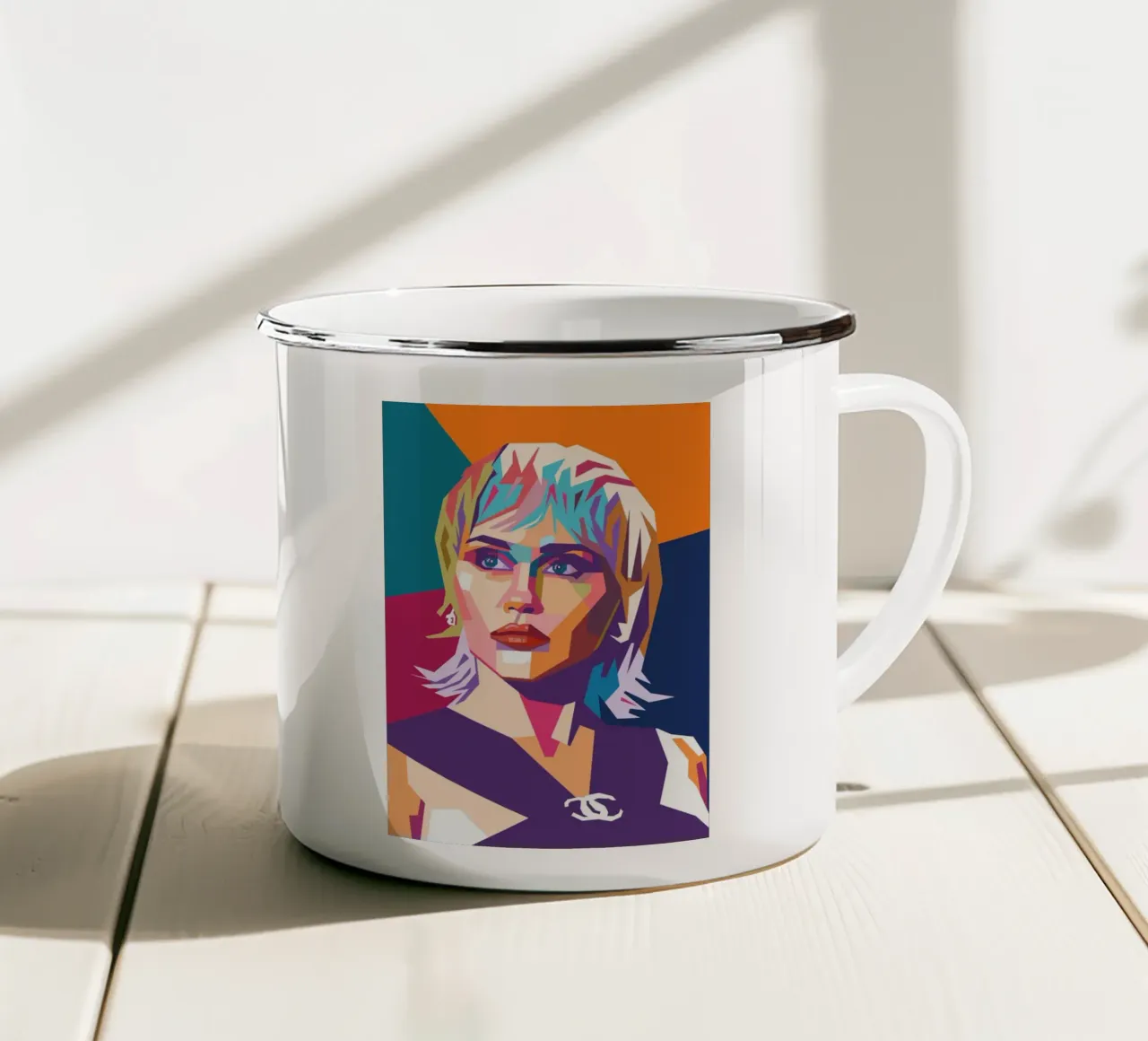 Miley Cyrus sullo stile artistico di WPAP tazza in smalto da Hantamrata