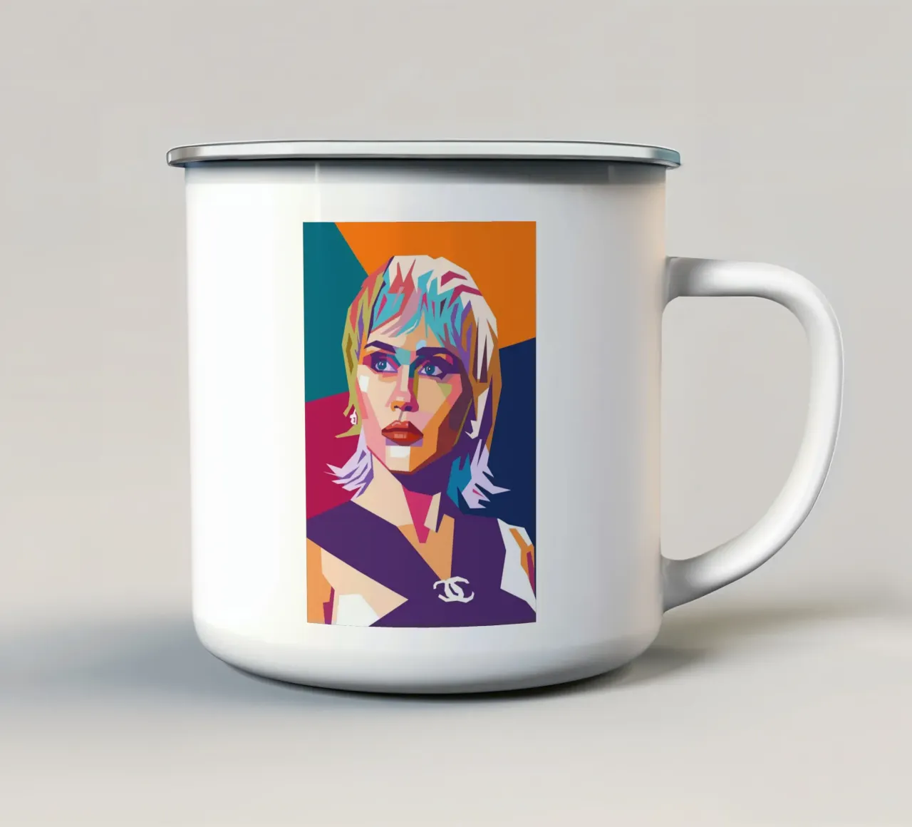 Miley Cyrus sullo stile artistico di WPAP tazza in smalto da Hantamrata