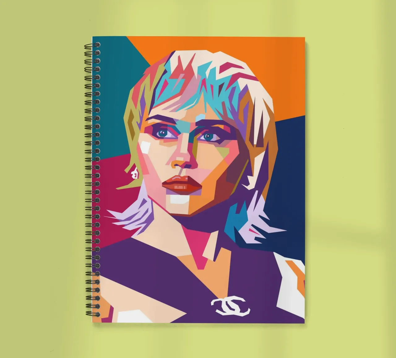 Miley Cyrus on WPAP art style spiral notebook by Hantamrata