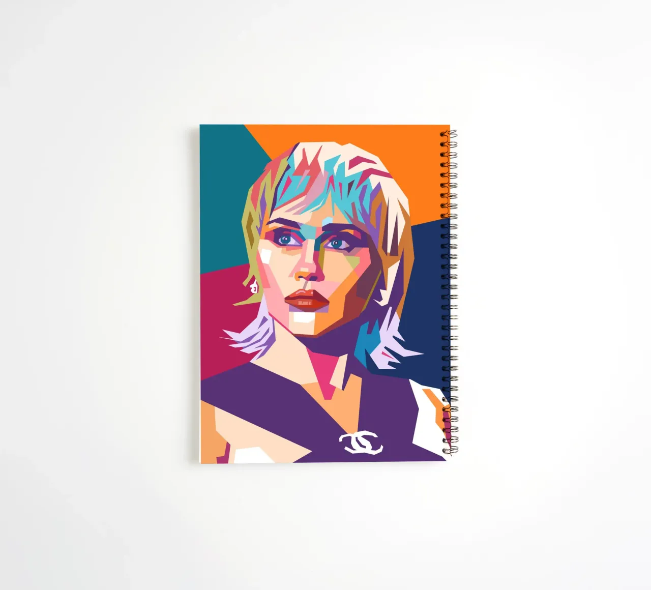 Miley Cyrus on WPAP art style spiral notebook by Hantamrata