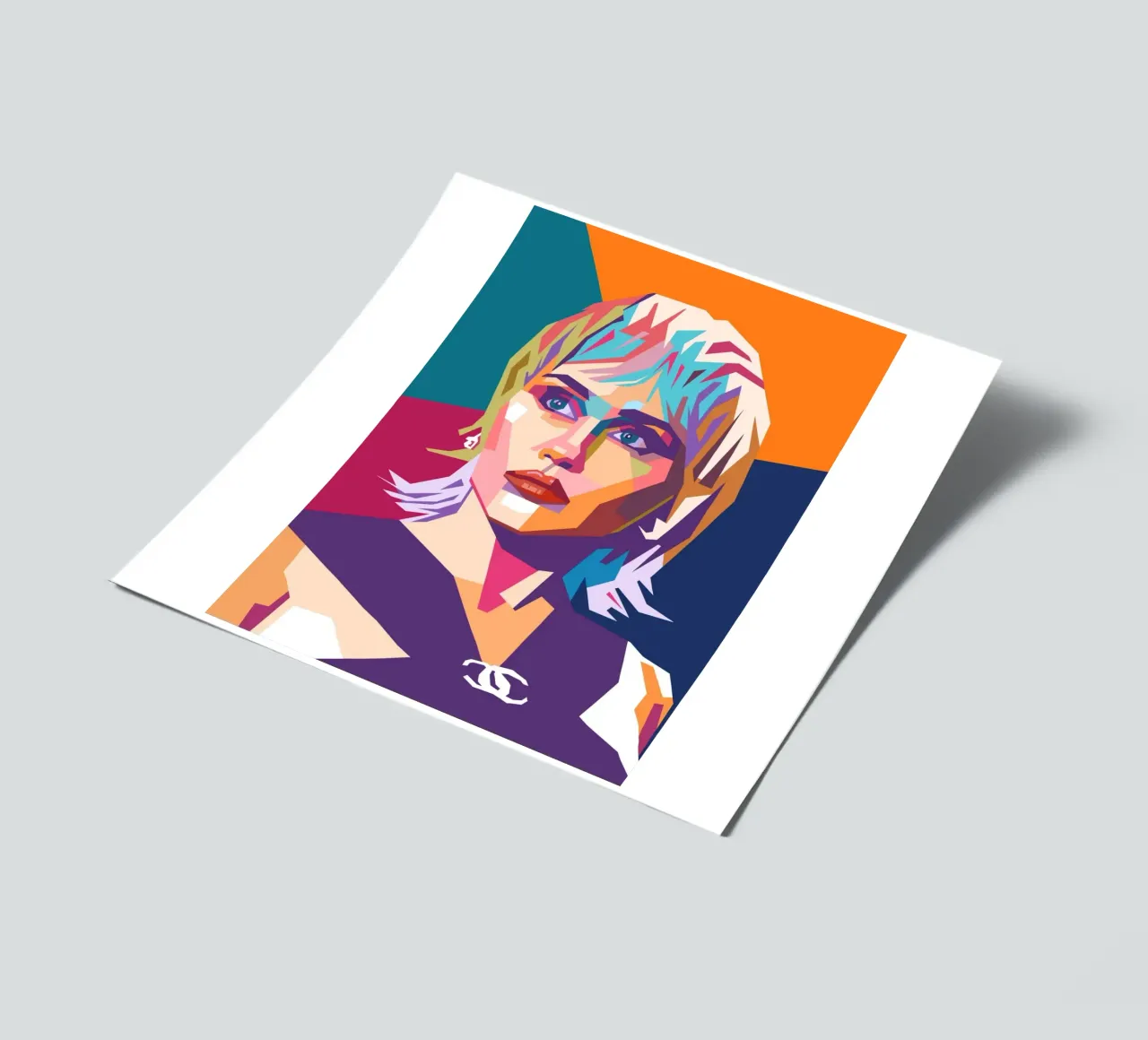 Miley Cyrus on WPAP art style sticker sheet by Hantamrata