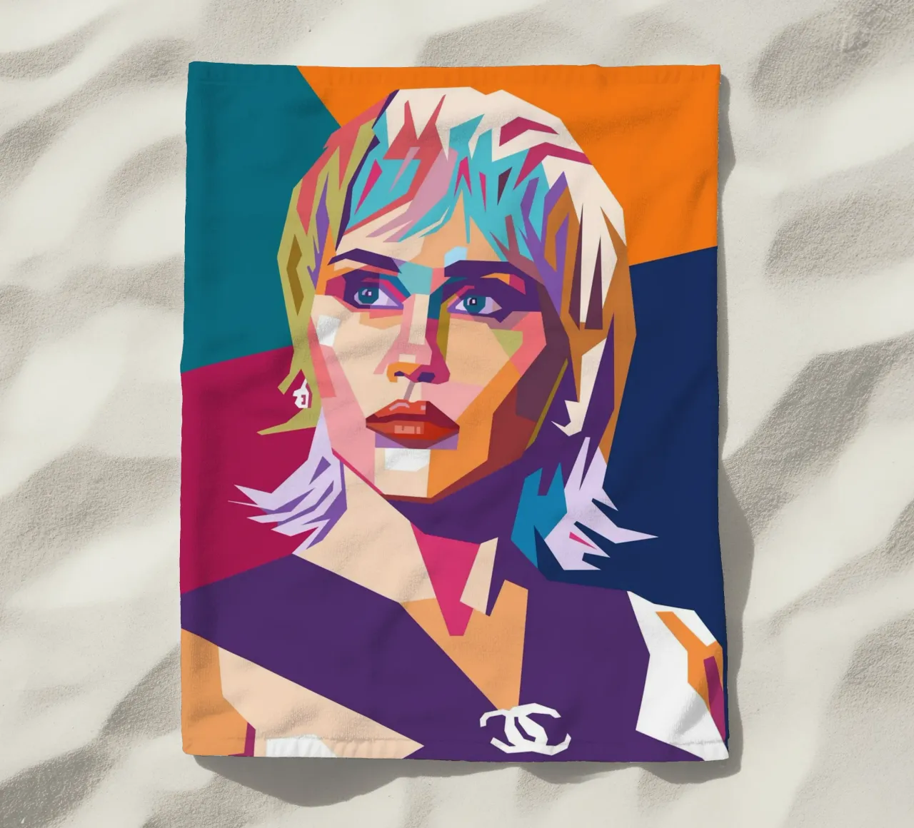 Miley Cyrus sullo stile artistico di WPAP telo mare da Hantamrata