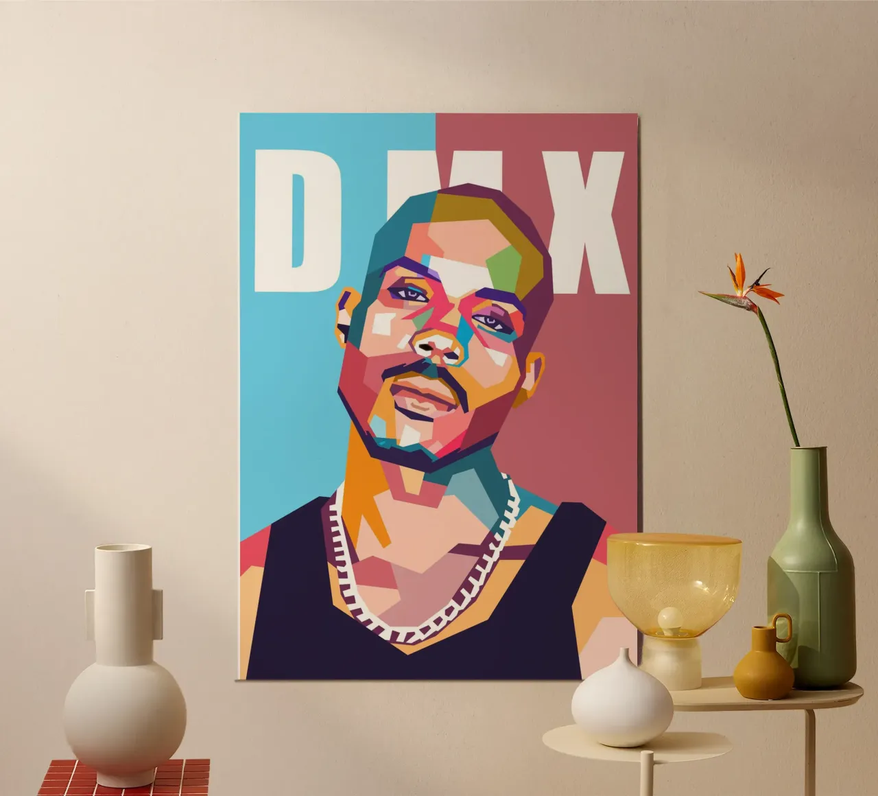 DMX hip hop poster con telaio in alluminio da Hantamrata