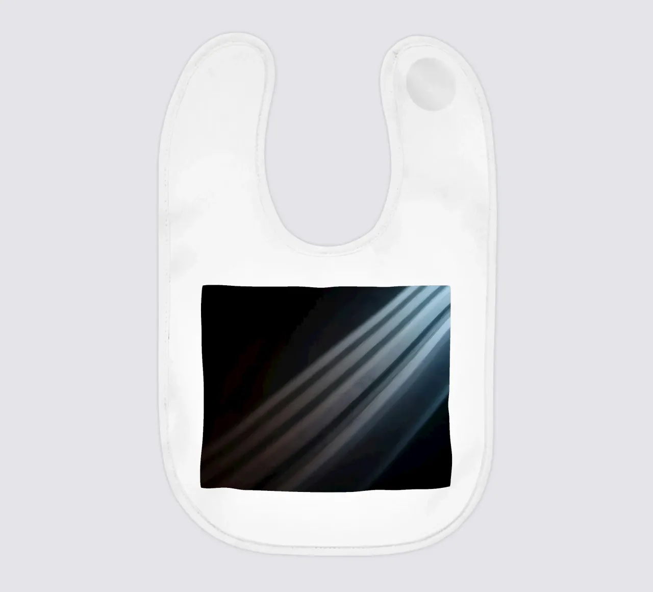 Elegant abstract light beams creating a serene wallpaper baby bib by DesignDoodle
