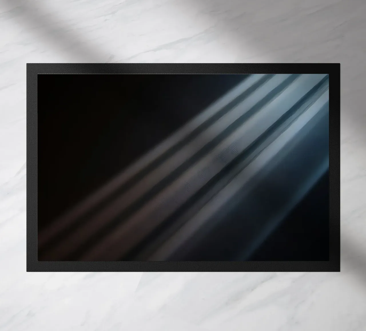 Elegant abstract light beams creating a serene wallpaper doormat by DesignDoodle