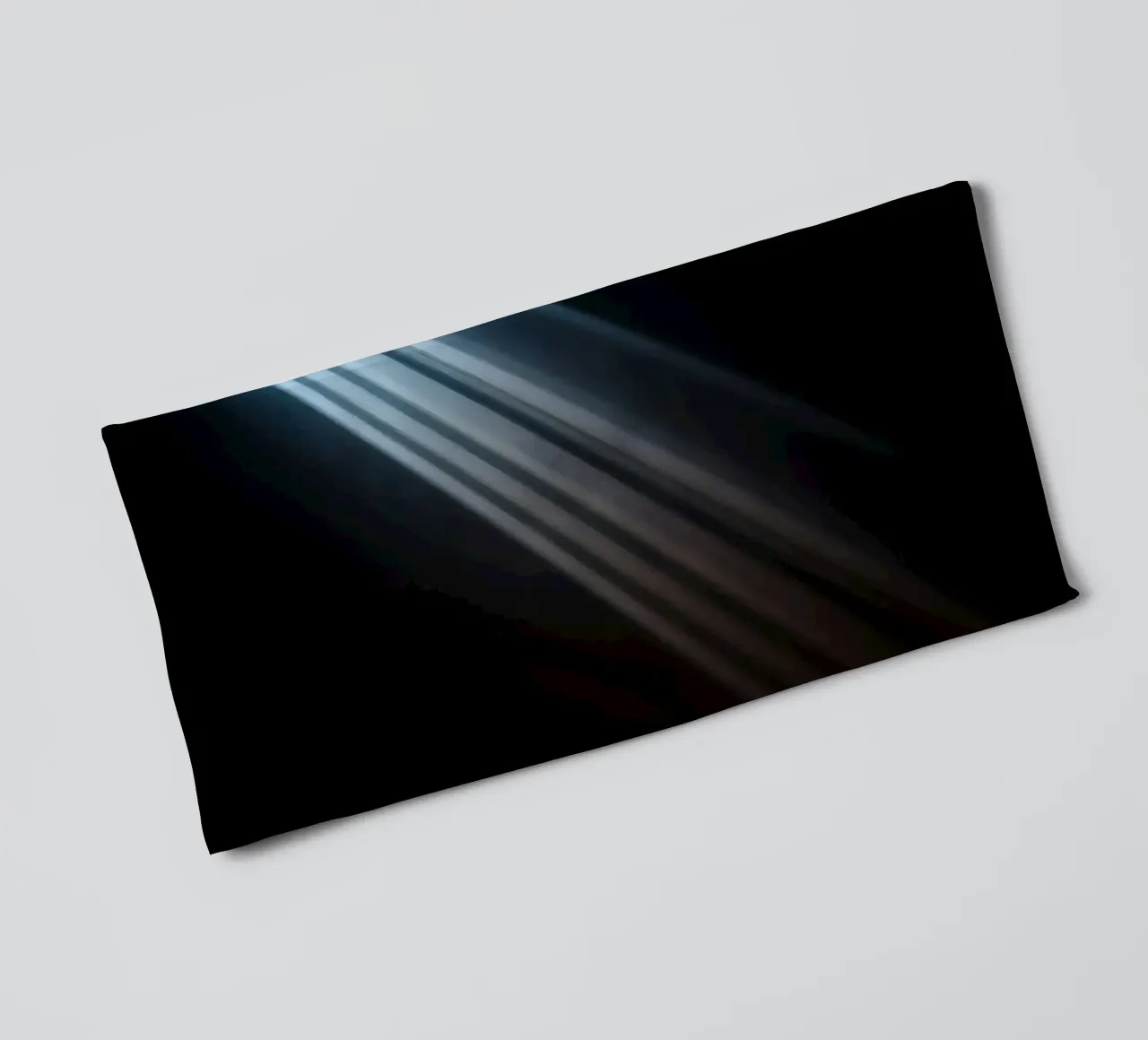 Elegant abstract light beams creating a serene wallpaper towel by DesignDoodle