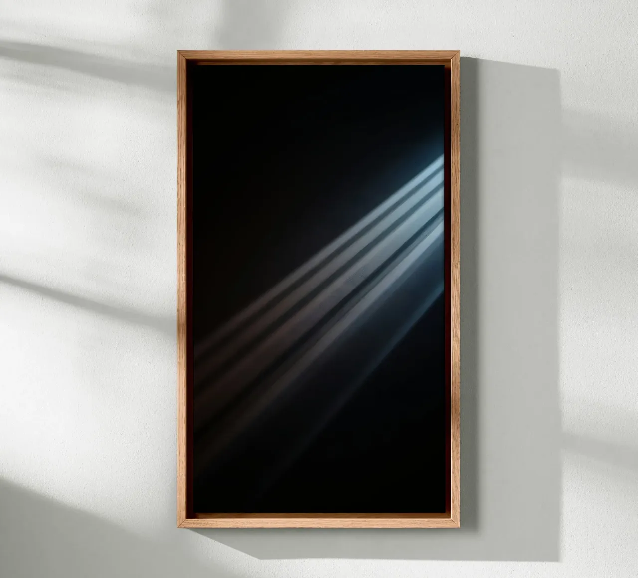 Elegant abstract light beams creating a serene wallpaper canvas by DesignDoodle