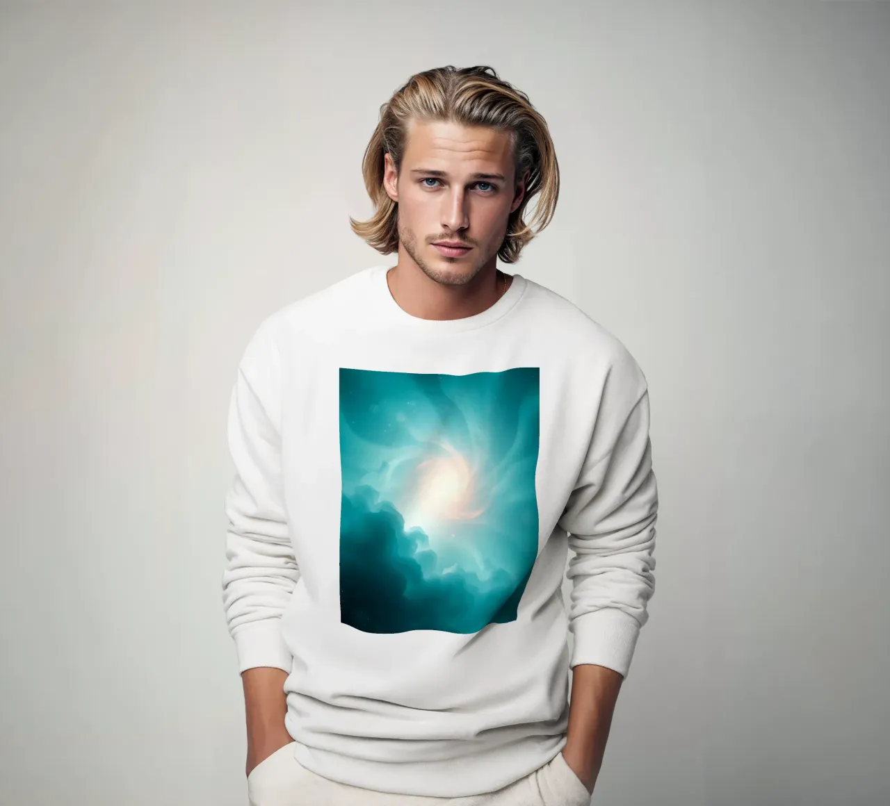 Il design astratto e vorticoso con colori tenui crea un'atmosfera mistica. felpa da DesignDoodle