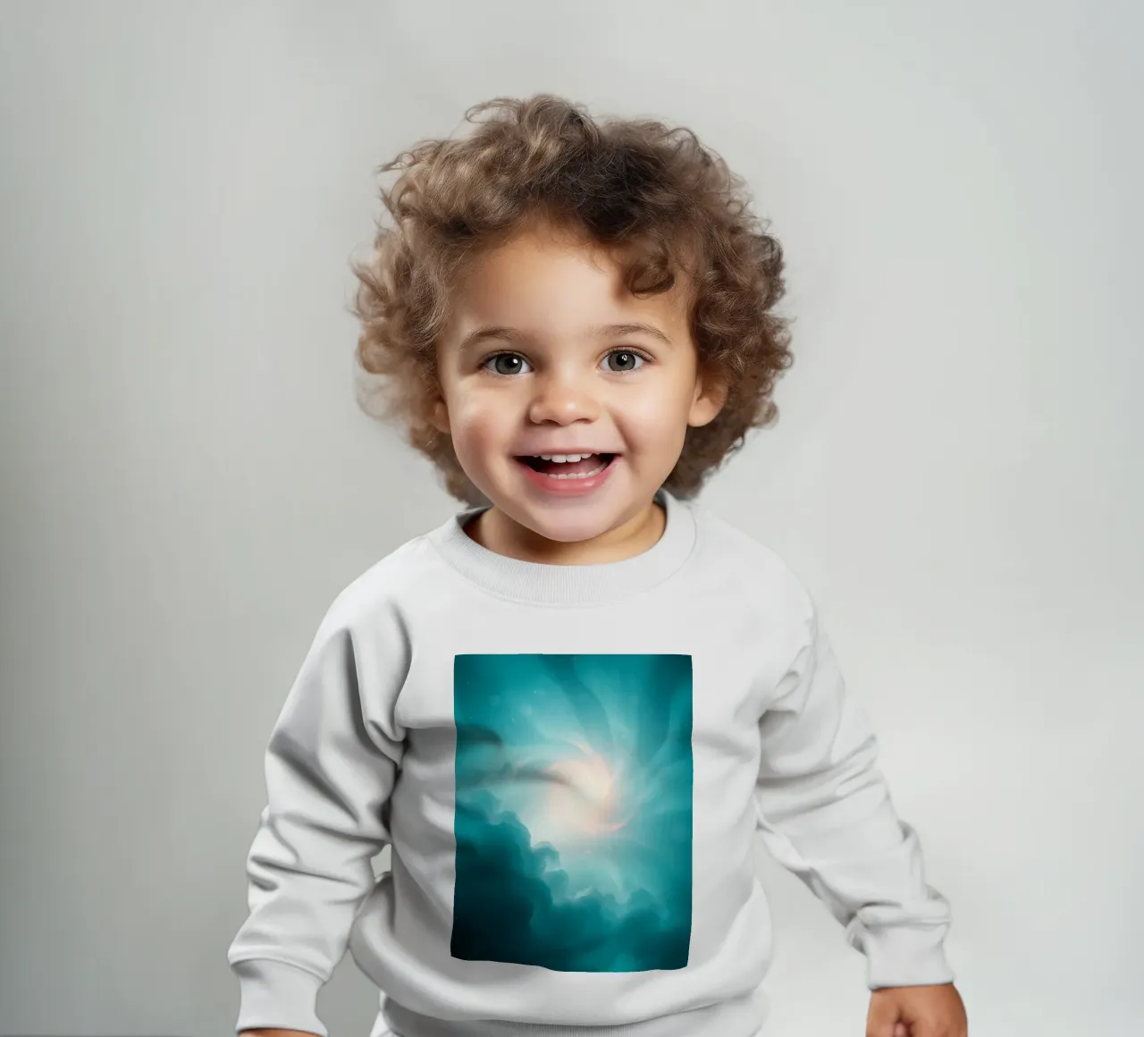 Il design astratto e vorticoso con colori tenui crea un'atmosfera mistica. felpa neonato da DesignDoodle