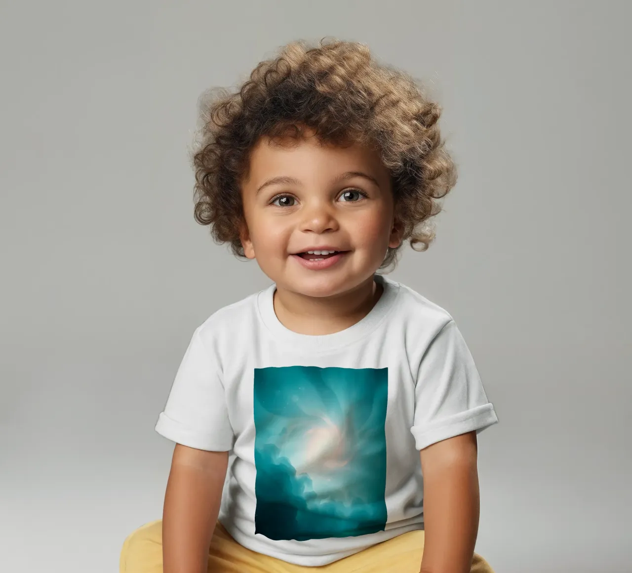 Il design astratto e vorticoso con colori tenui crea un'atmosfera mistica. maglietta neonato da DesignDoodle