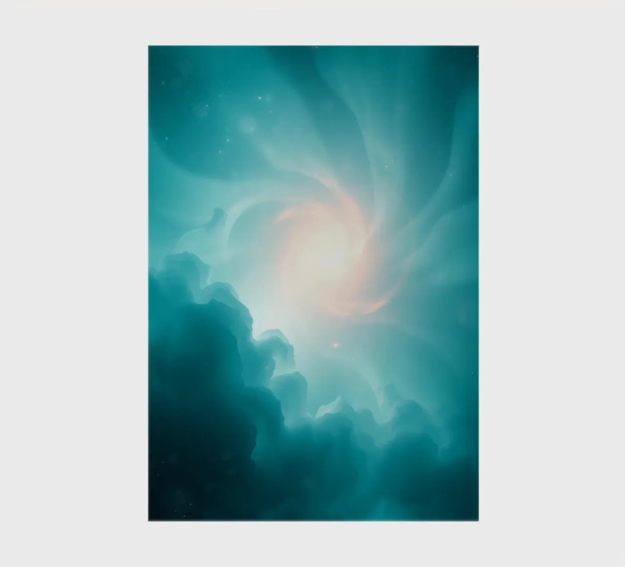 Swirling abstract design with soft colors creates a mystical notebook by DesignDoodle