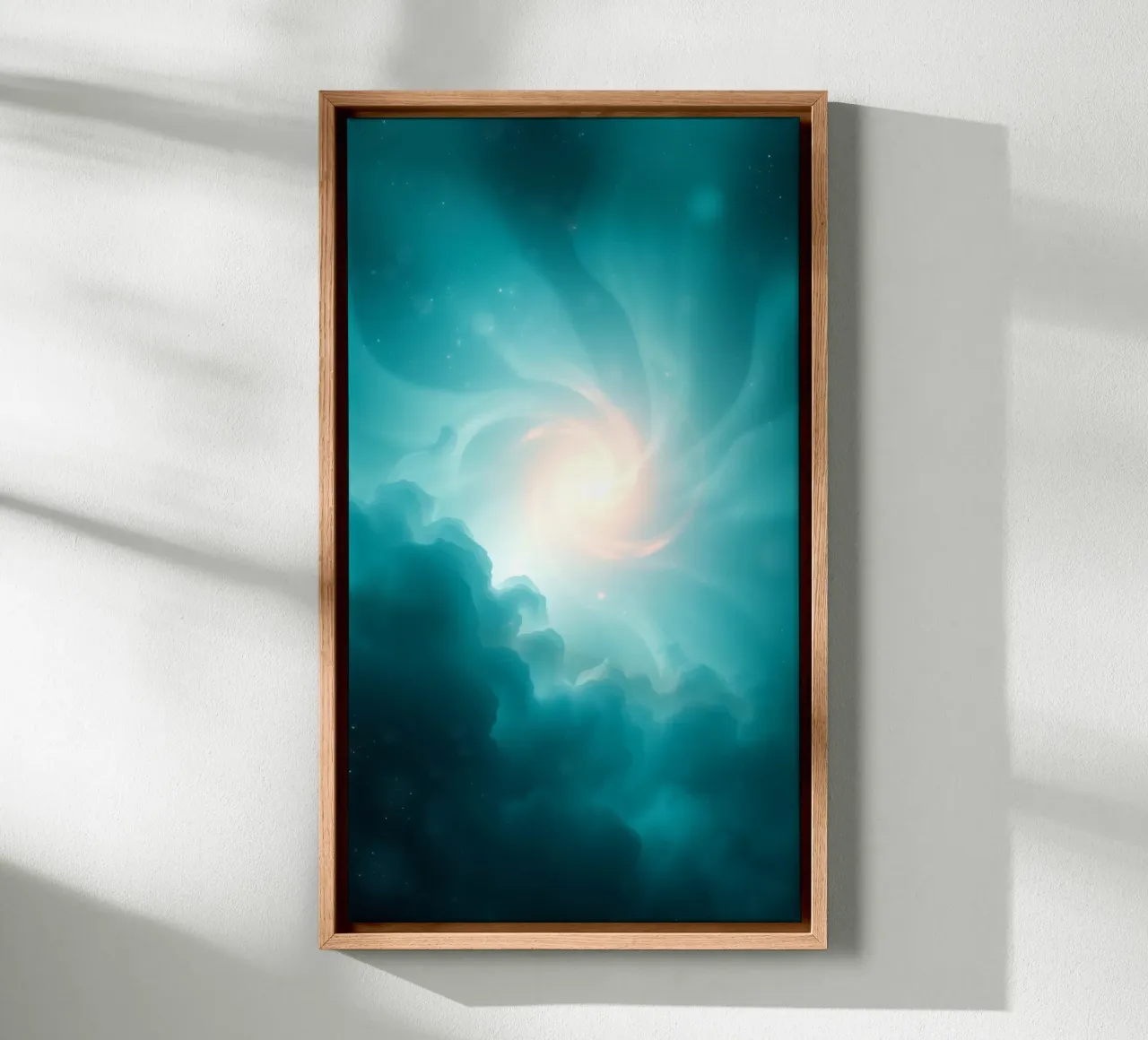 Swirling abstract design with soft colors creates a mystical canvas by DesignDoodle