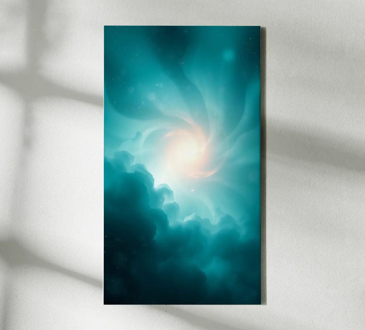 Swirling abstract design with soft colors creates a mystical canvas by DesignDoodle