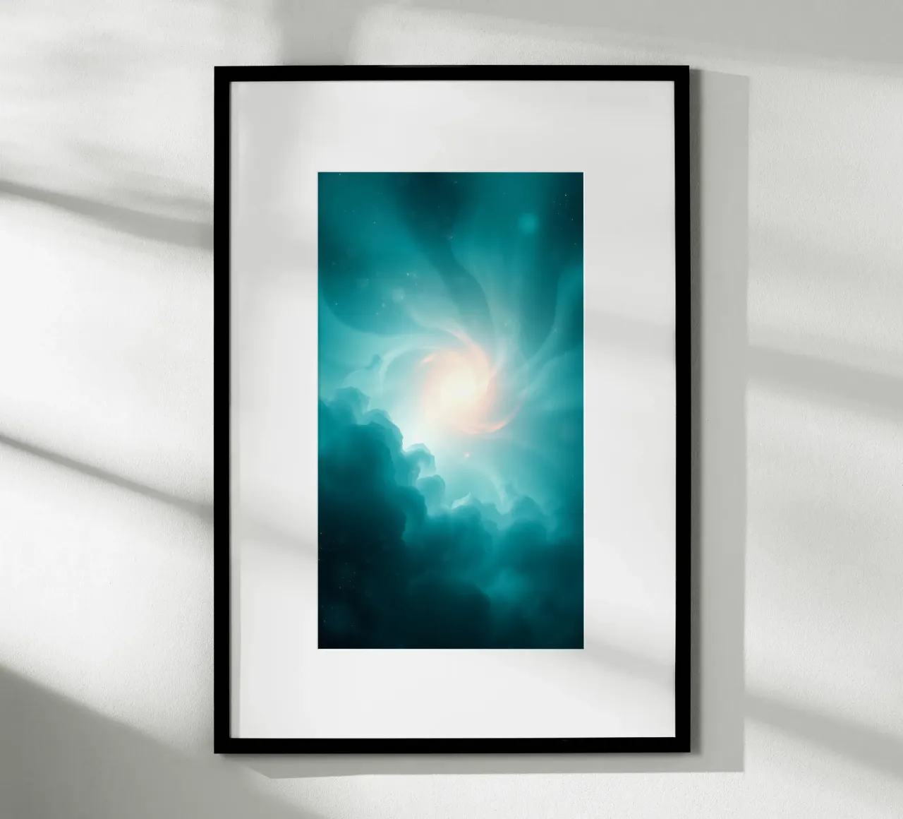 Swirling abstract design with soft colors creates a mystical hahnemühle by DesignDoodle