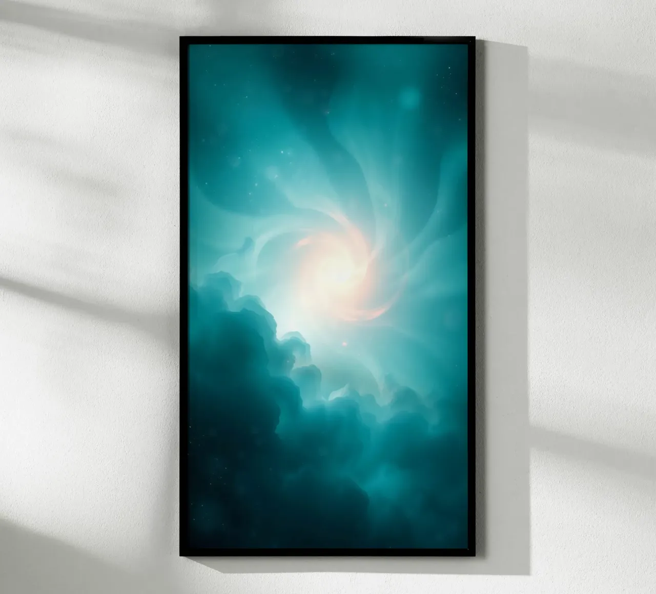 Swirling abstract design with soft colors creates a mystical hahnemühle by DesignDoodle