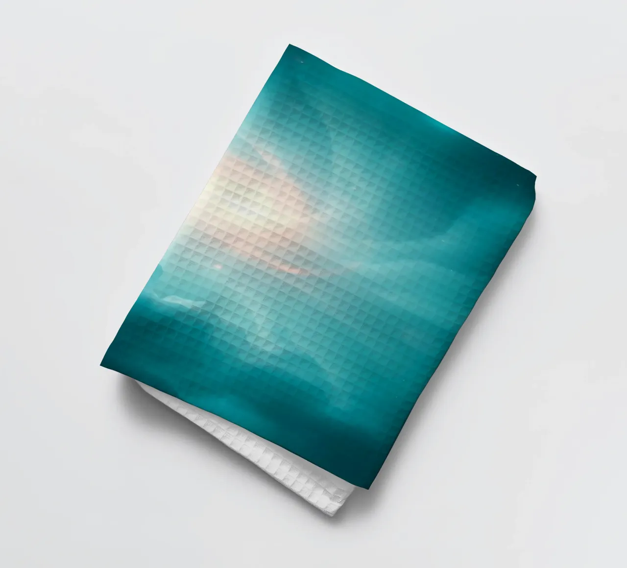 Swirling abstract design with soft colors creates a mystical tea towel by DesignDoodle