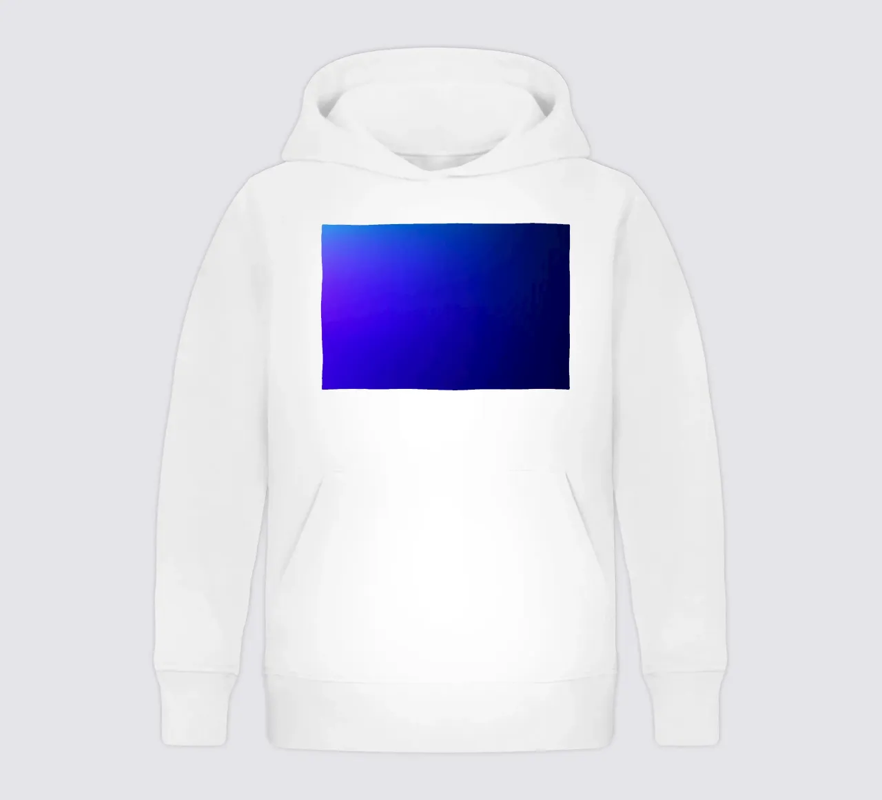 Bright abstract background with gradient shades of blue kids hoodie by DesignDoodle