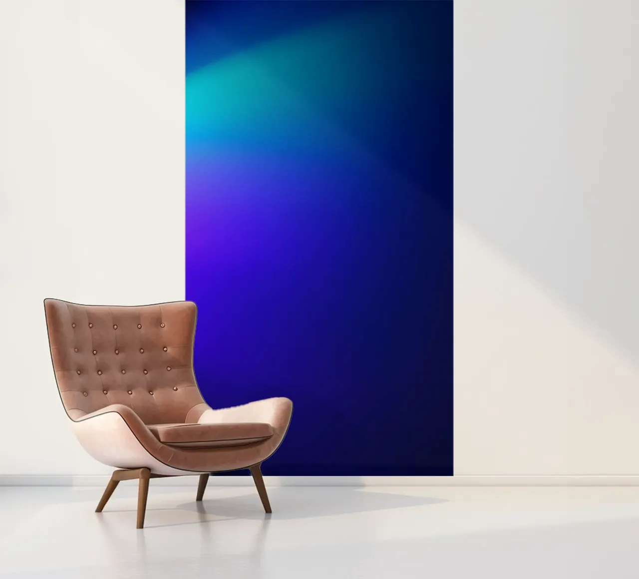 Heller abstrakter Hintergrund mit Farbverlauf in Blautönen Fototapete von DesignDoodle