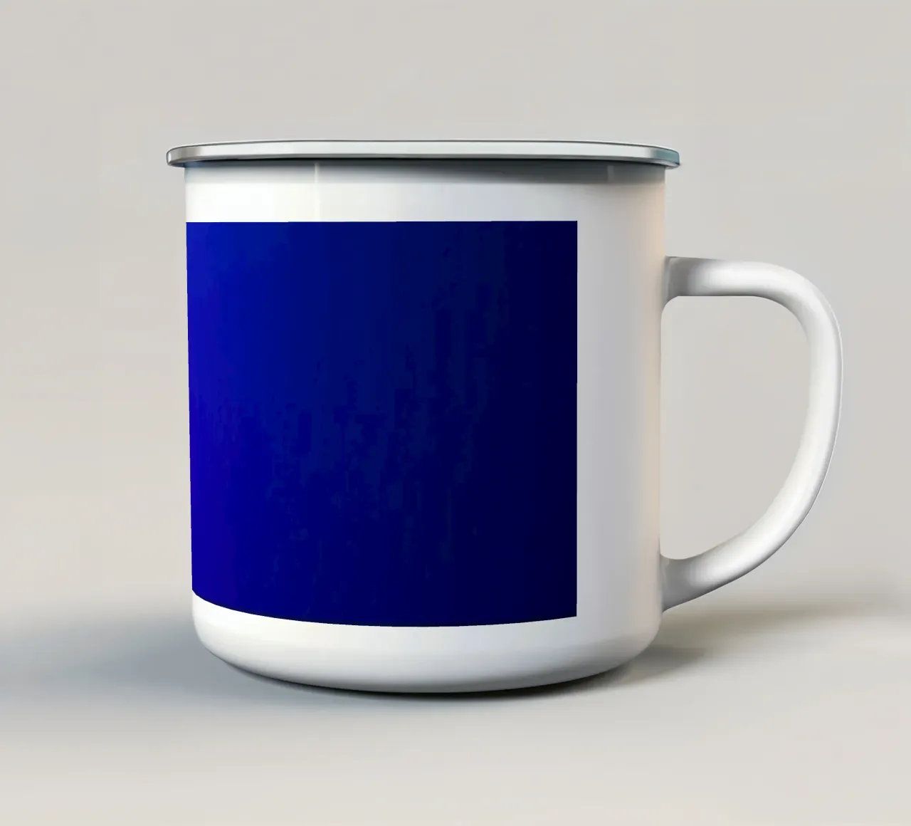 Heldere abstracte achtergrond met verlopen blauwtinten emaille mok van DesignDoodle