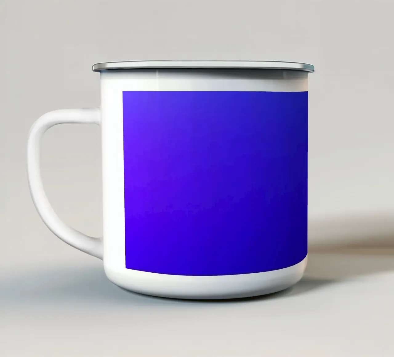 Heldere abstracte achtergrond met verlopen blauwtinten emaille mok van DesignDoodle