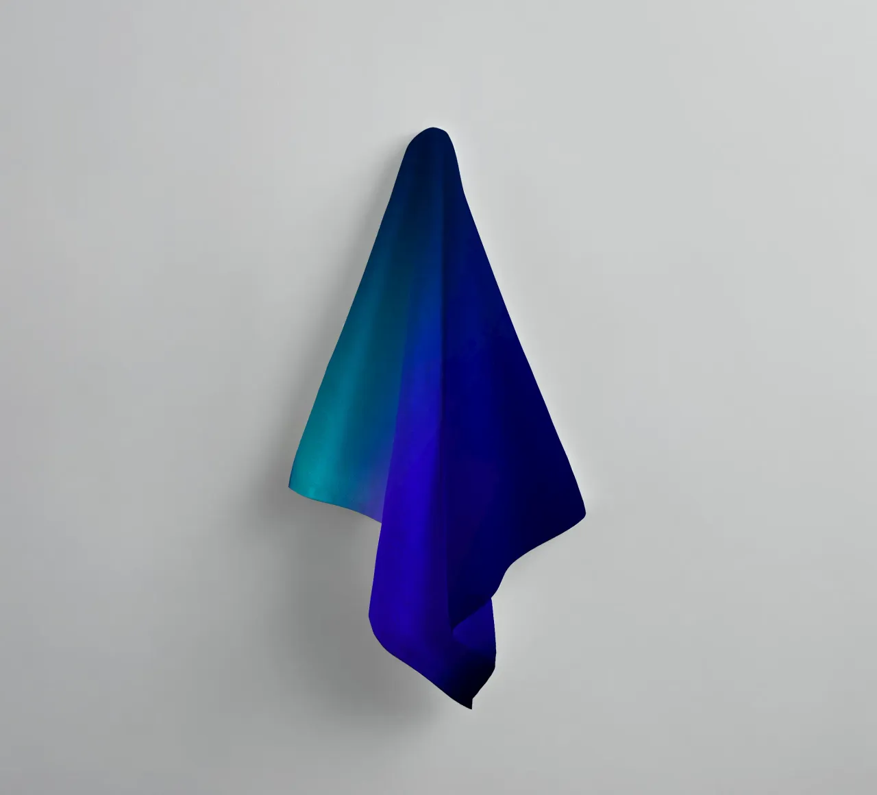 Heldere abstracte achtergrond met verlopen blauwtinten badhanddoek van DesignDoodle